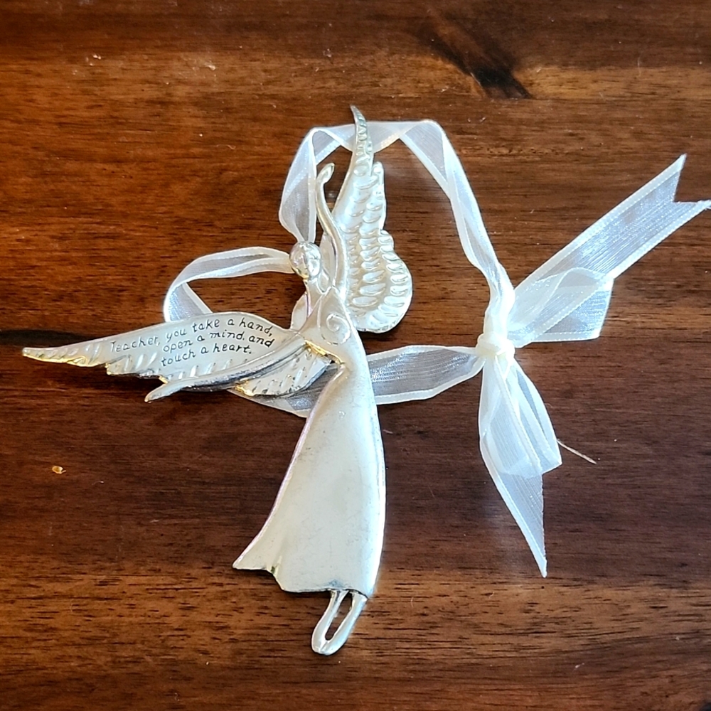 Christmas Ornament, Serenity Angels Ornament- Teacher Message